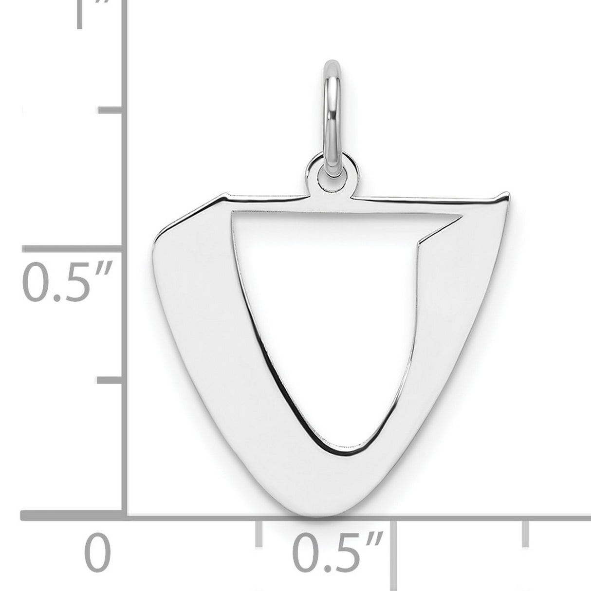 Sterling Silver Shield Pendant with Stylized Open Shield Design, Modern Minimalist Jewelry