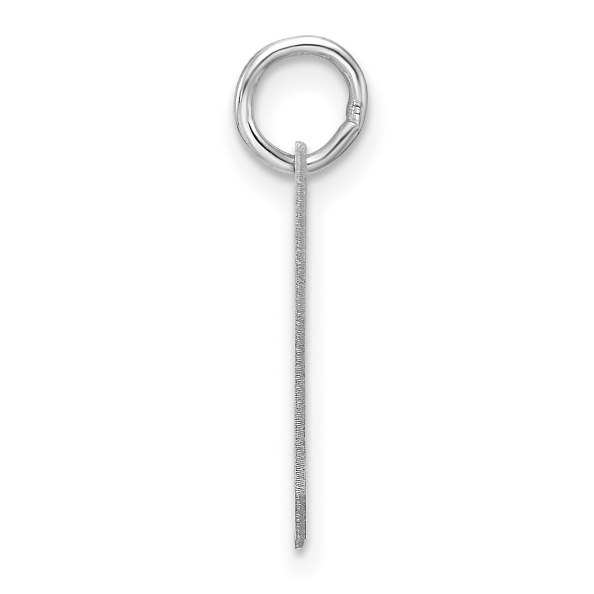 Sterling Silver Initial W Pendant, Block Letter Charm for Necklace or Bracelet