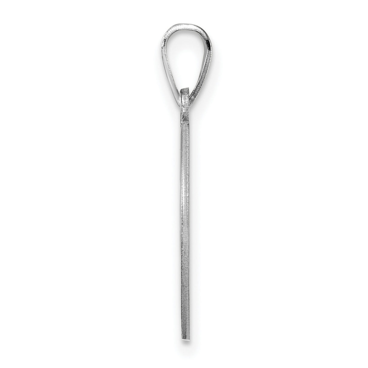 Sterling Silver Initial F Pendant with Script Letter and Openwork Design for Women