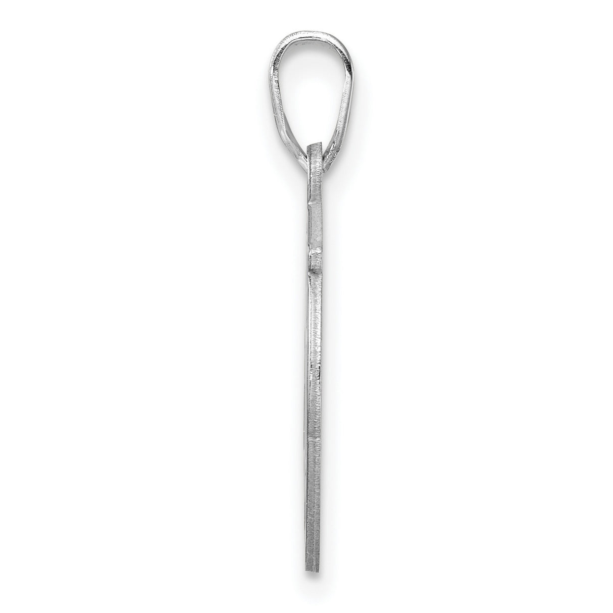 Sterling Silver Initial H Pendant with Scroll Accents and Openwork Design