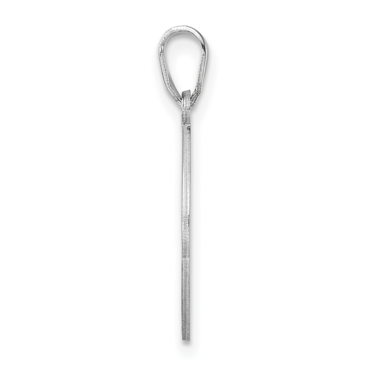 Sterling Silver Initial J Pendant, Script Letter Monogram Charm with Scroll Design