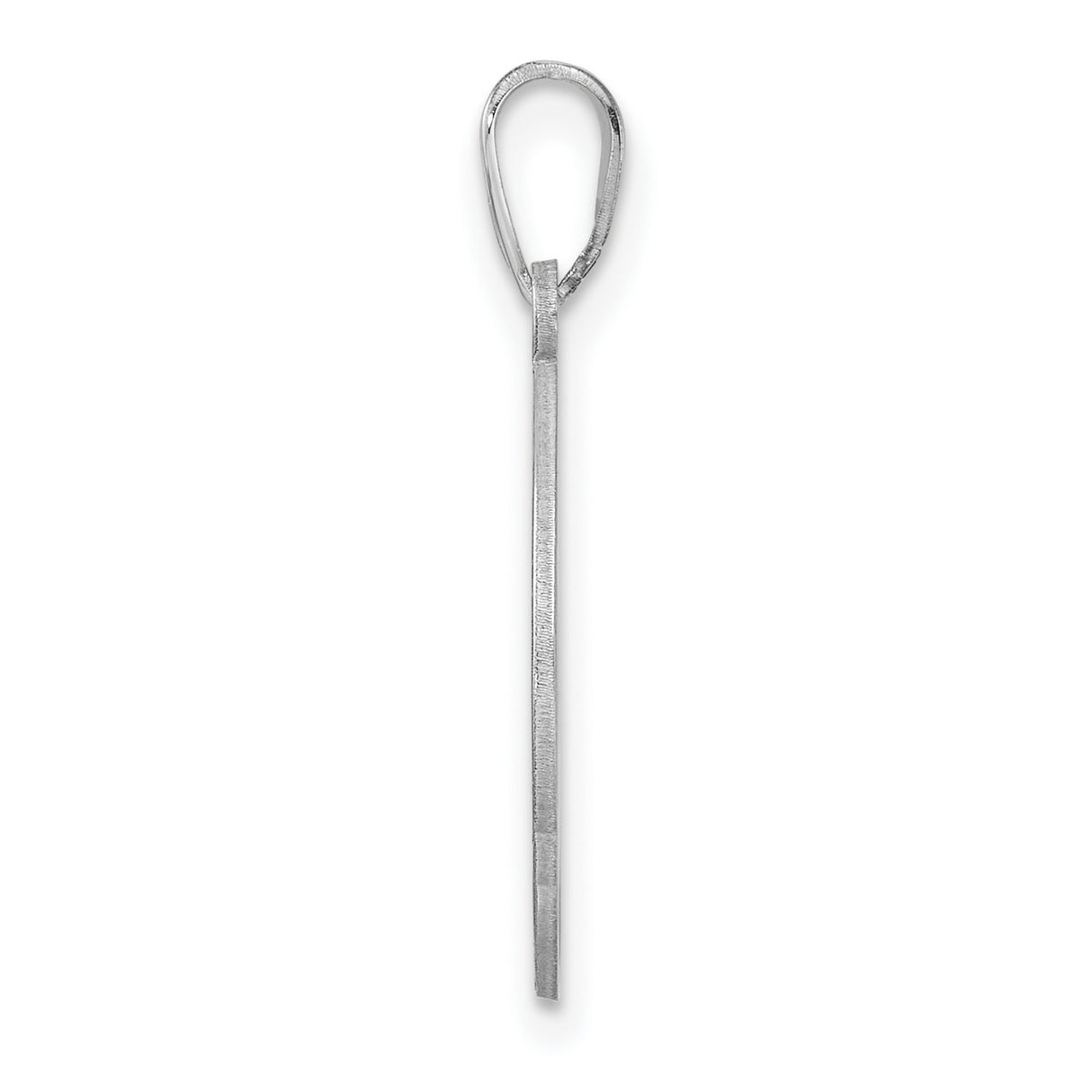 Sterling Silver Monogram Pendant with Ornate Script R in Round Openwork Design