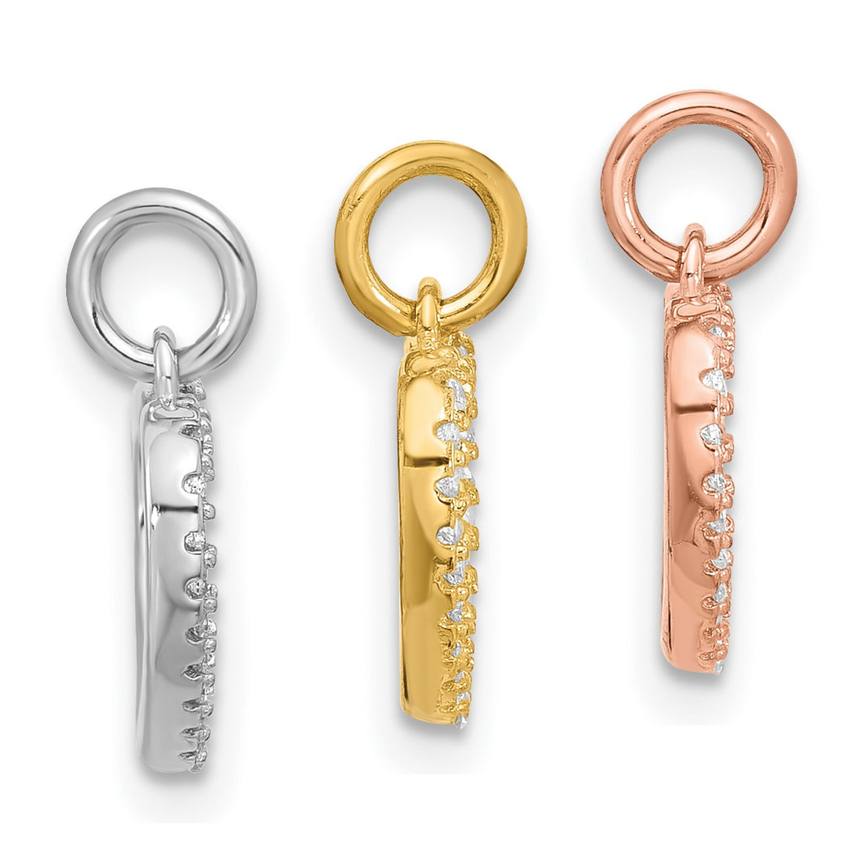 Sterling Silver Open Heart Pendant with Cubic Zirconia, Romantic Jewelry for Women