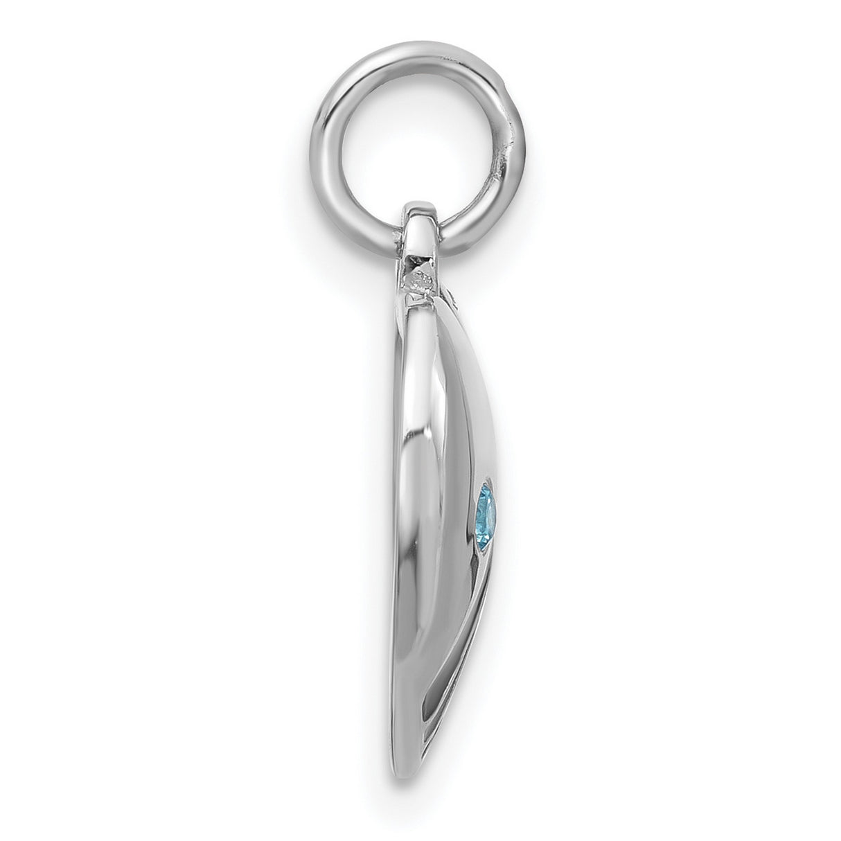 Sterling Silver Heart Pendant with Cubic Zirconia, Rainbow Design, LGBTQ Pride Jewelry for Women