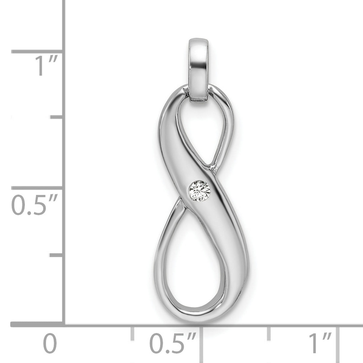Sterling Silver Infinity Pendant with Cubic Zirconia, Delicate Eternity Symbol Jewelry for Women
