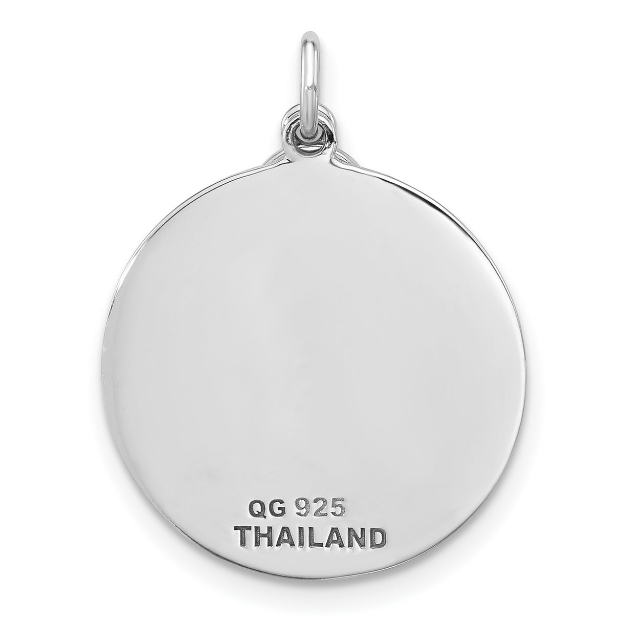 Sterling Silver Round Pendant with Smiley Face and Joyful Emotion Message for Women