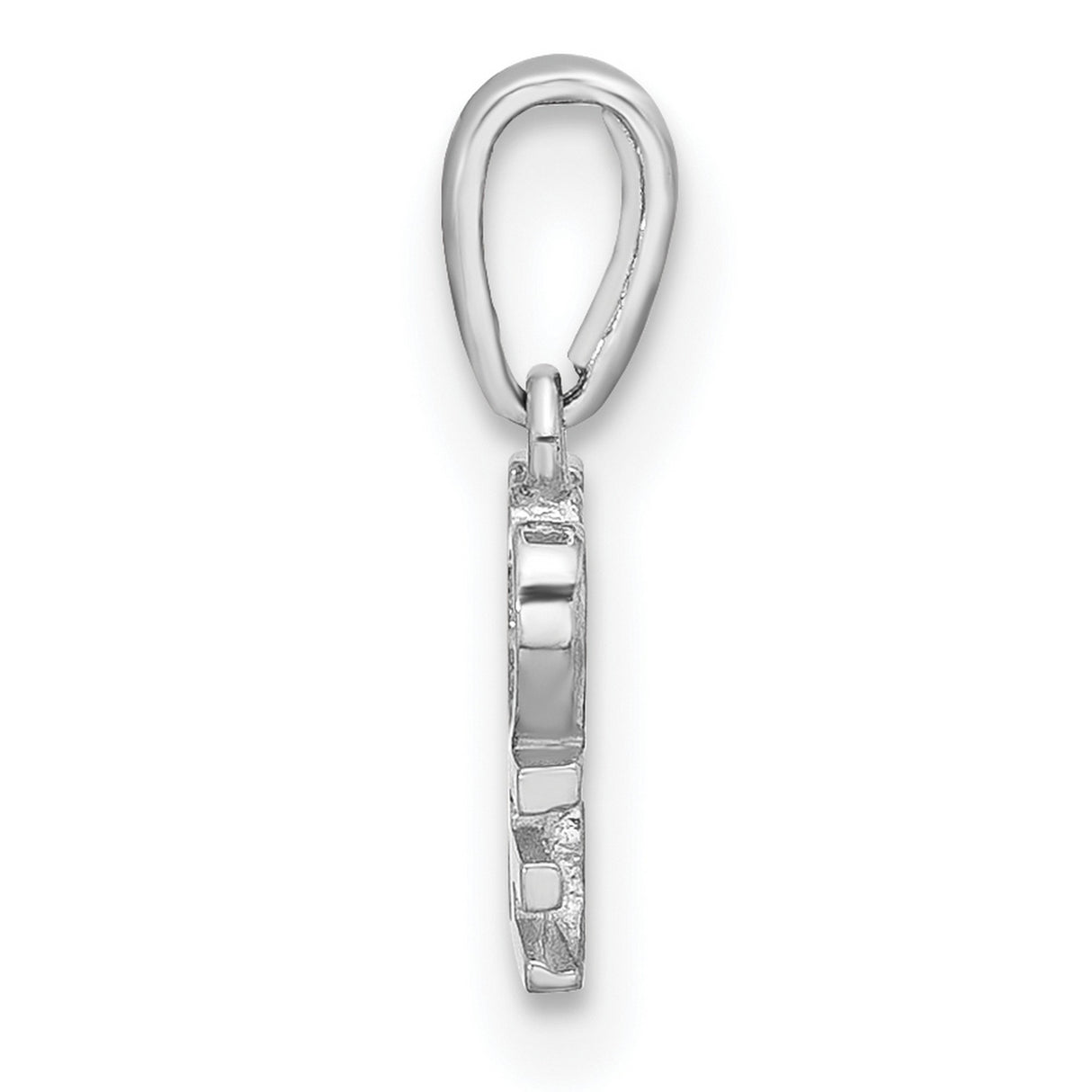 Sterling Silver Love Pendant with Heart-Shaped O and Cubic Zirconia Stones for Women