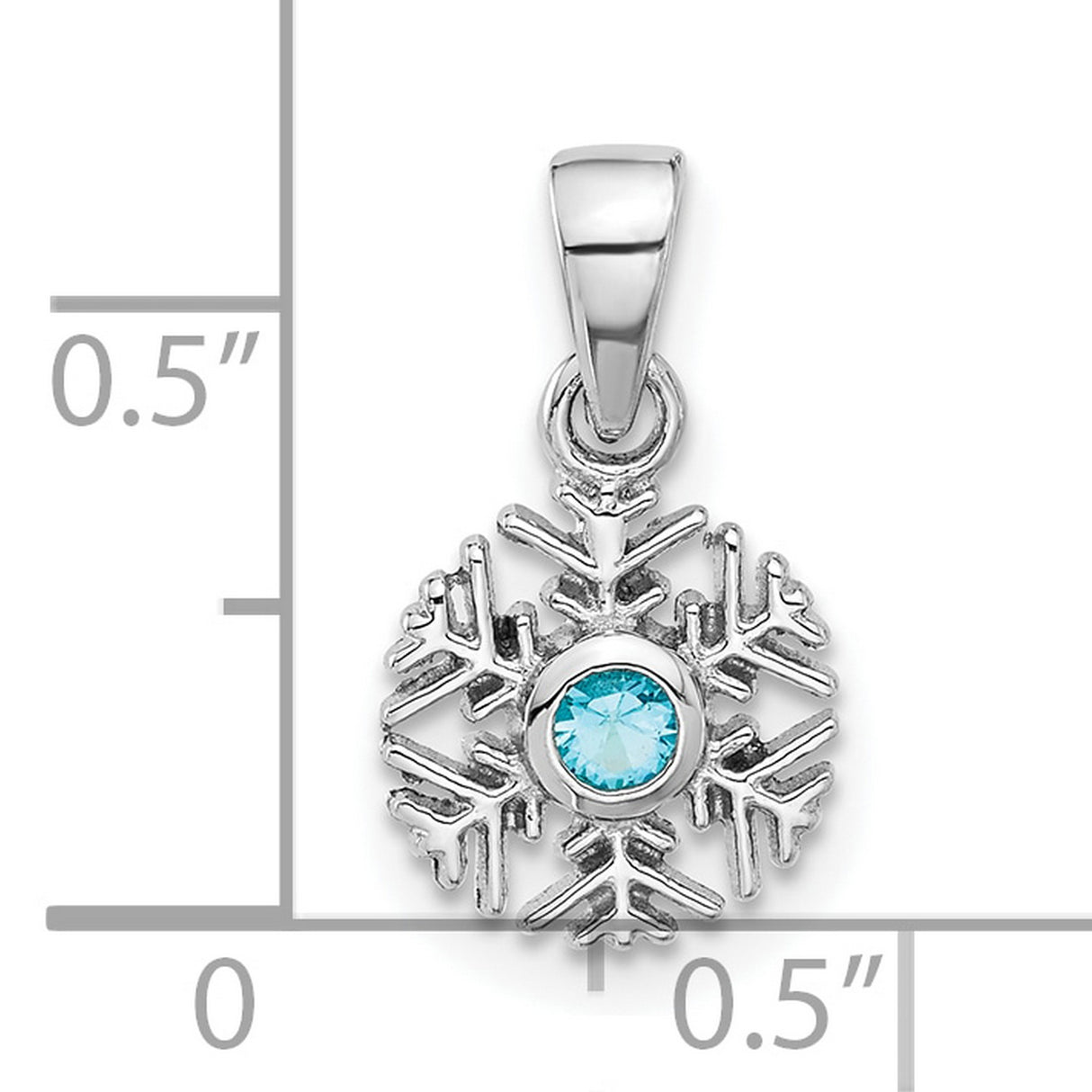 Sterling Silver Snowflake Pendant with Cubic Zirconia, Winter-Inspired Design for Women