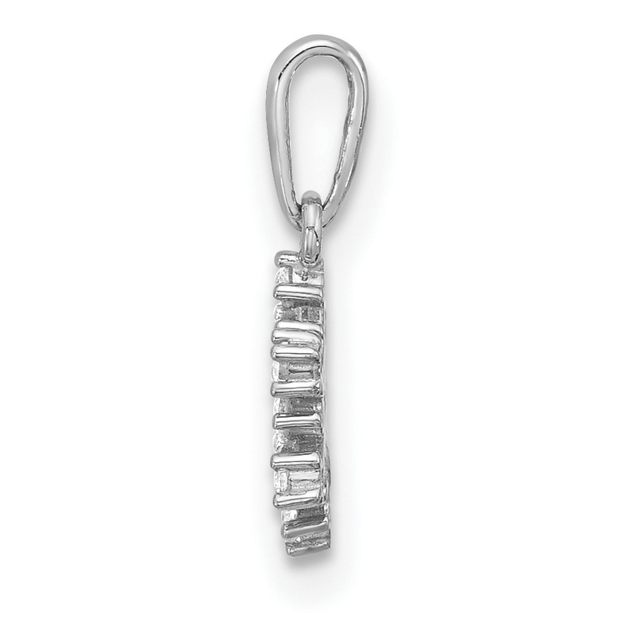 Sterling Silver Snowflake Pendant with Cubic Zirconia, Winter Holiday Jewelry for Women