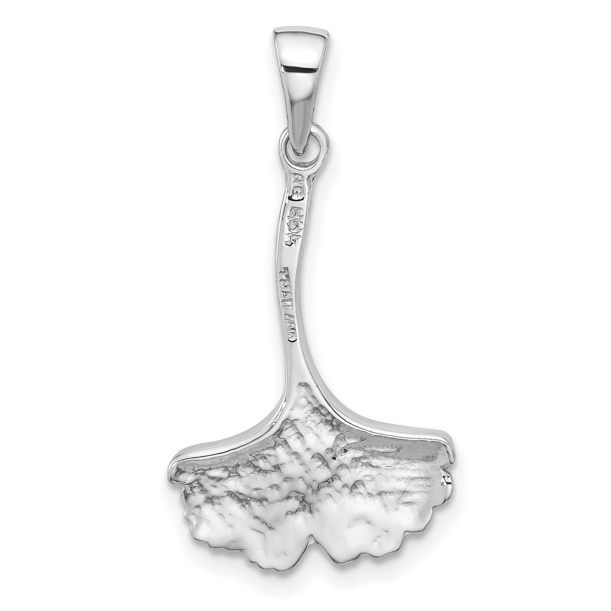 Sterling Silver Ginkgo Leaf Pendant, Nature-Inspired Botanical Jewelry for Women