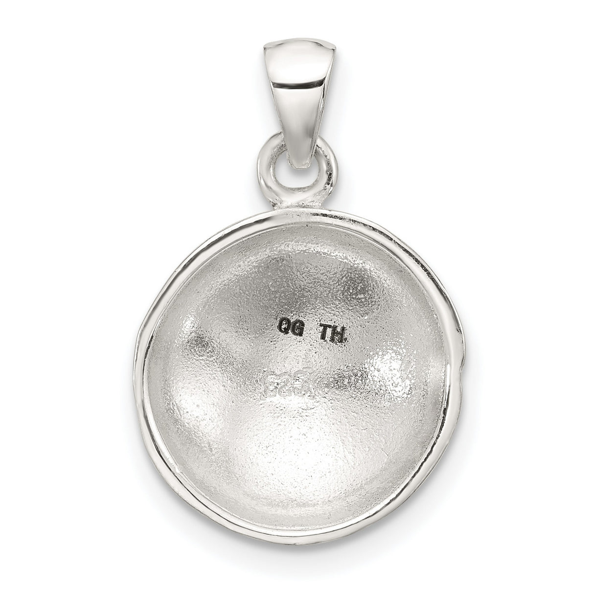 Sterling Silver Rose Pendant with Abstract Floral Design and Textured Flower Motif for Women