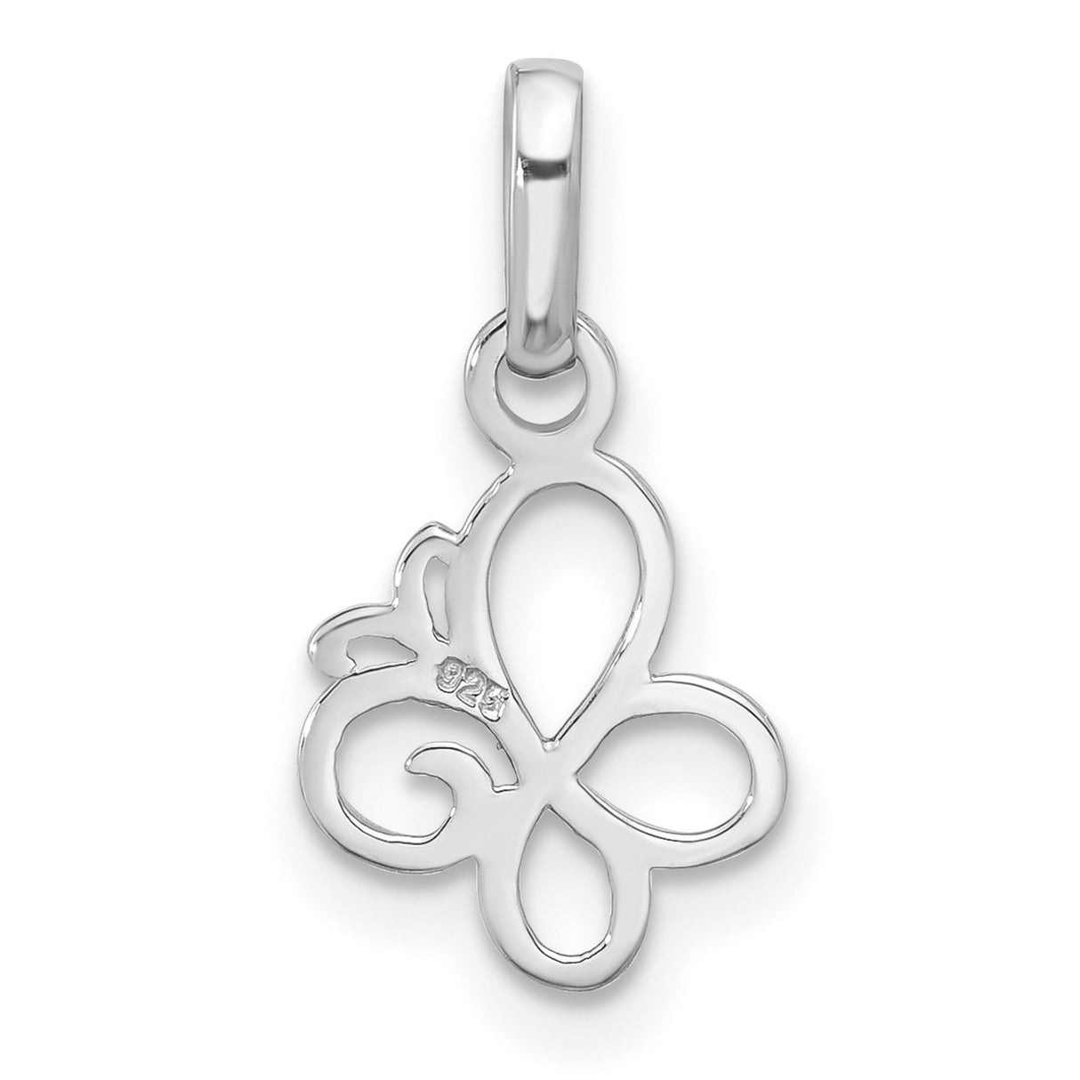 Sterling Silver Butterfly Pendant with Openwork Design, Nature Inspired Symbolic Jewelry Charm