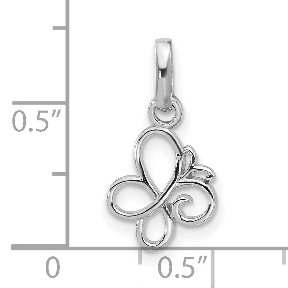 Sterling Silver Butterfly Pendant with Openwork Design, Nature Inspired Symbolic Jewelry Charm