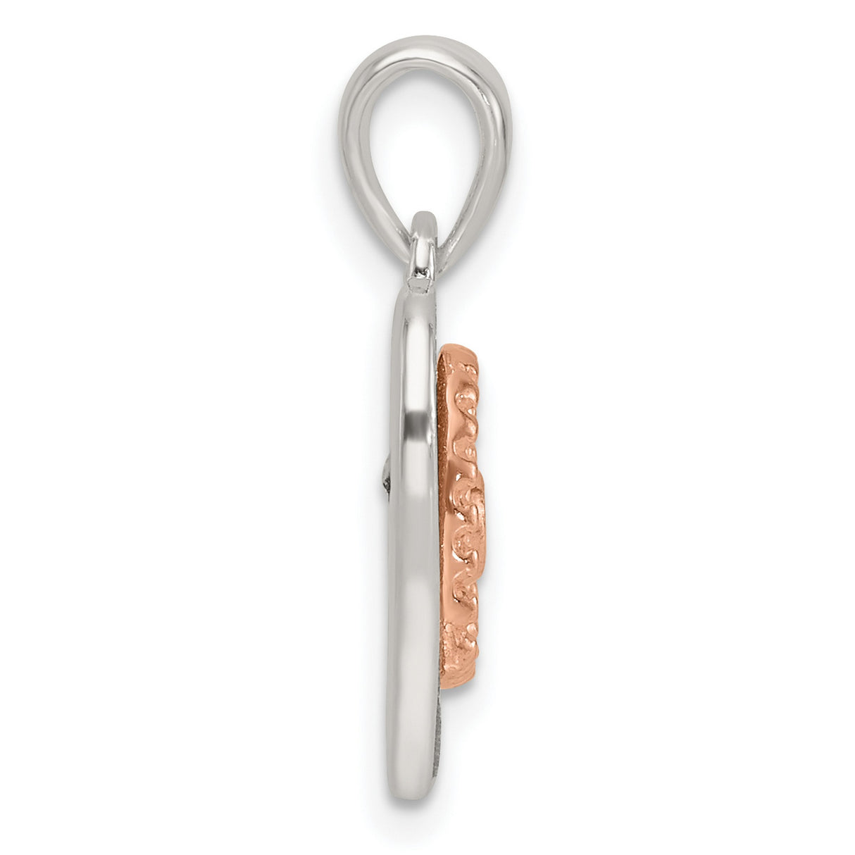 Sterling Silver Butterfly Pendant with Rose Gold Accent, Nature-Inspired Spiritual Jewelry for Women