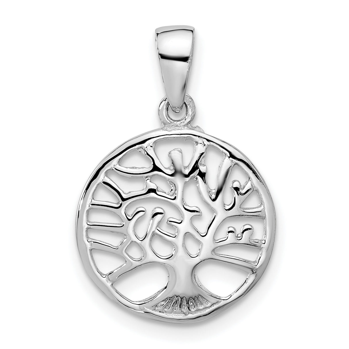 Sterling Silver Tree of Life Pendant, Celtic Round Openwork Design, Spiritual Jewelry for Women