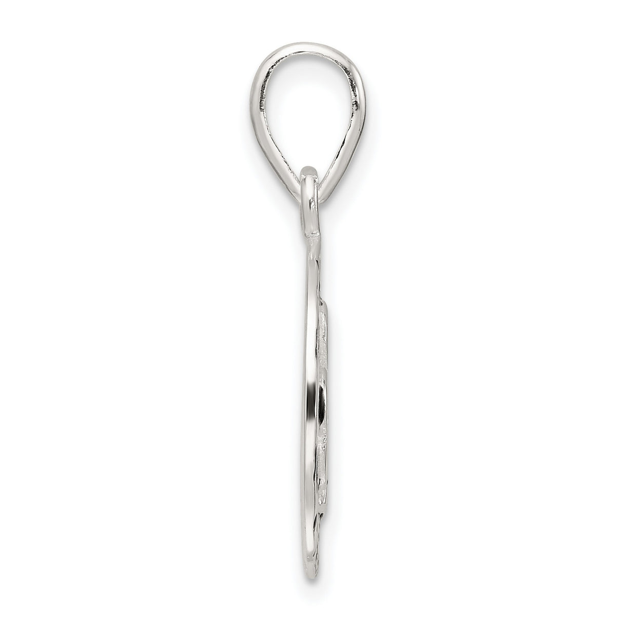 Sterling Silver Shamrock Pendant with Heart-Shaped Clover Leaves, Irish Good Luck Charm