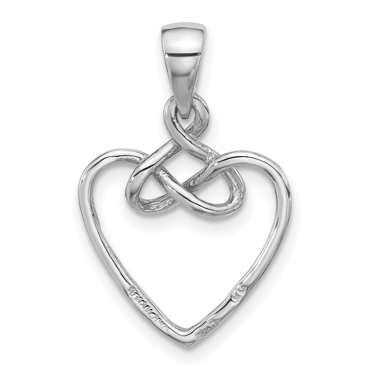 Sterling Silver Celtic Heart Pendant with Knot Design Symbolizing Eternal Love and Unity