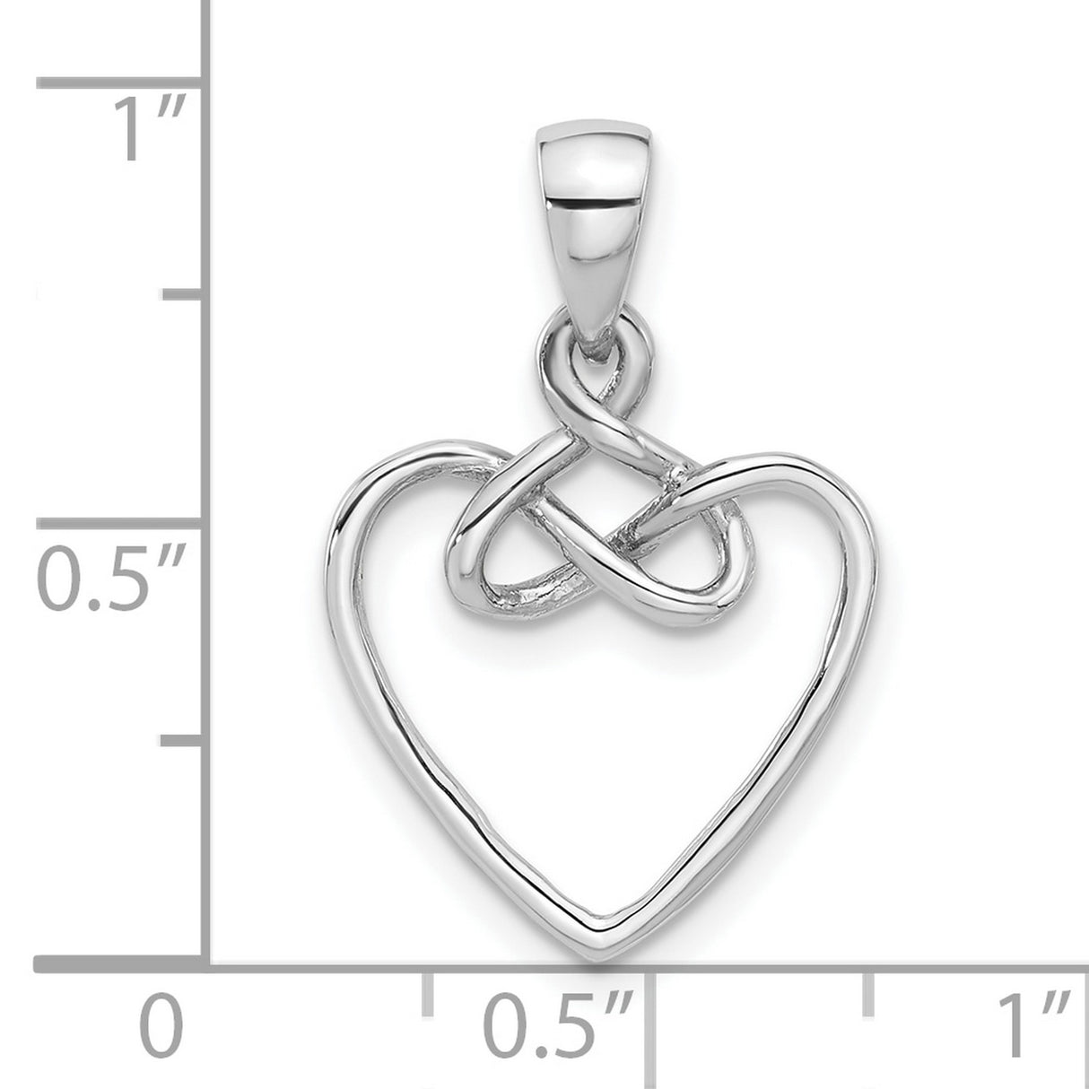 Sterling Silver Celtic Heart Pendant with Knot Design Symbolizing Eternal Love and Unity