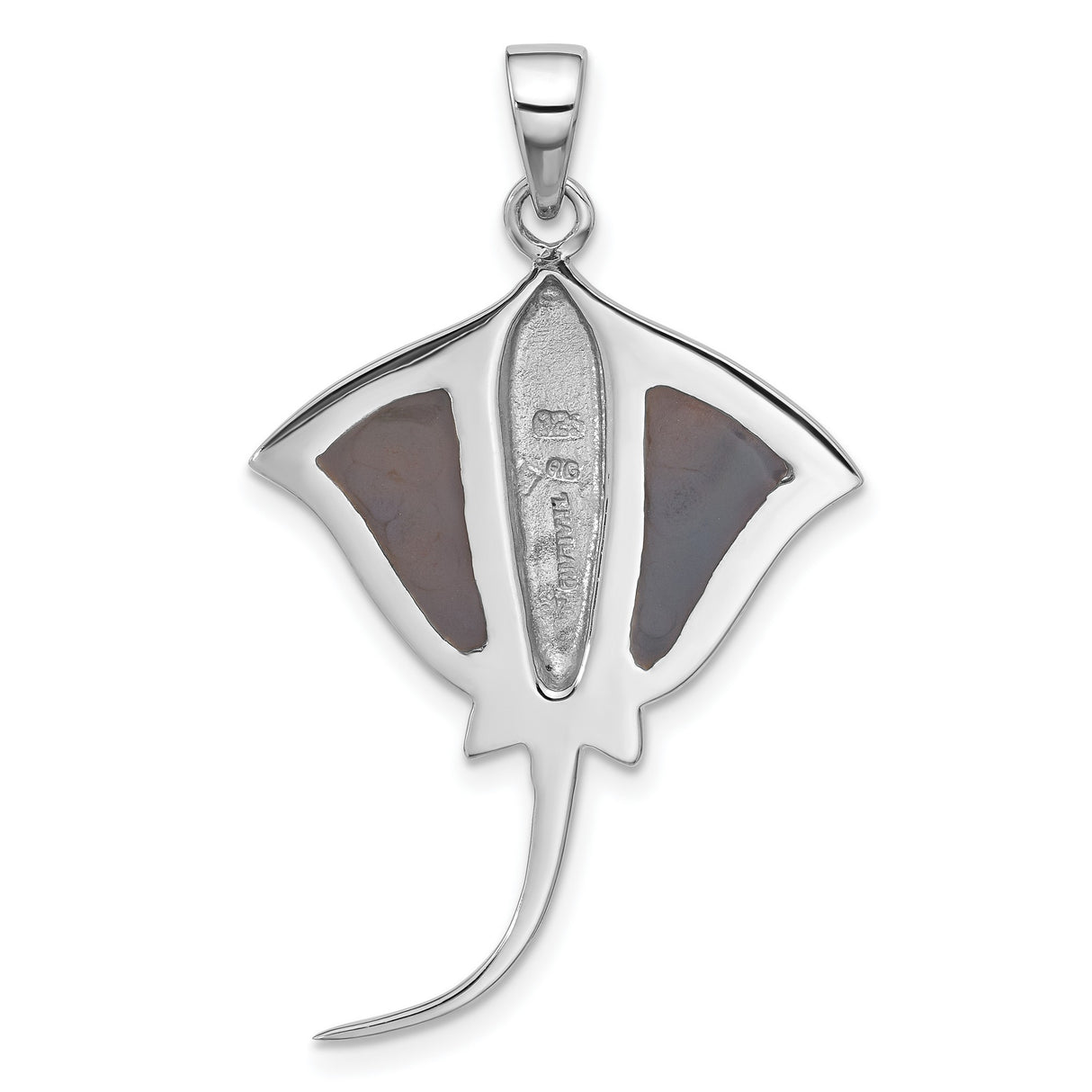 Sterling Silver Stingray Pendant with Abalone Shell, Ocean-Inspired Jewelry for Women