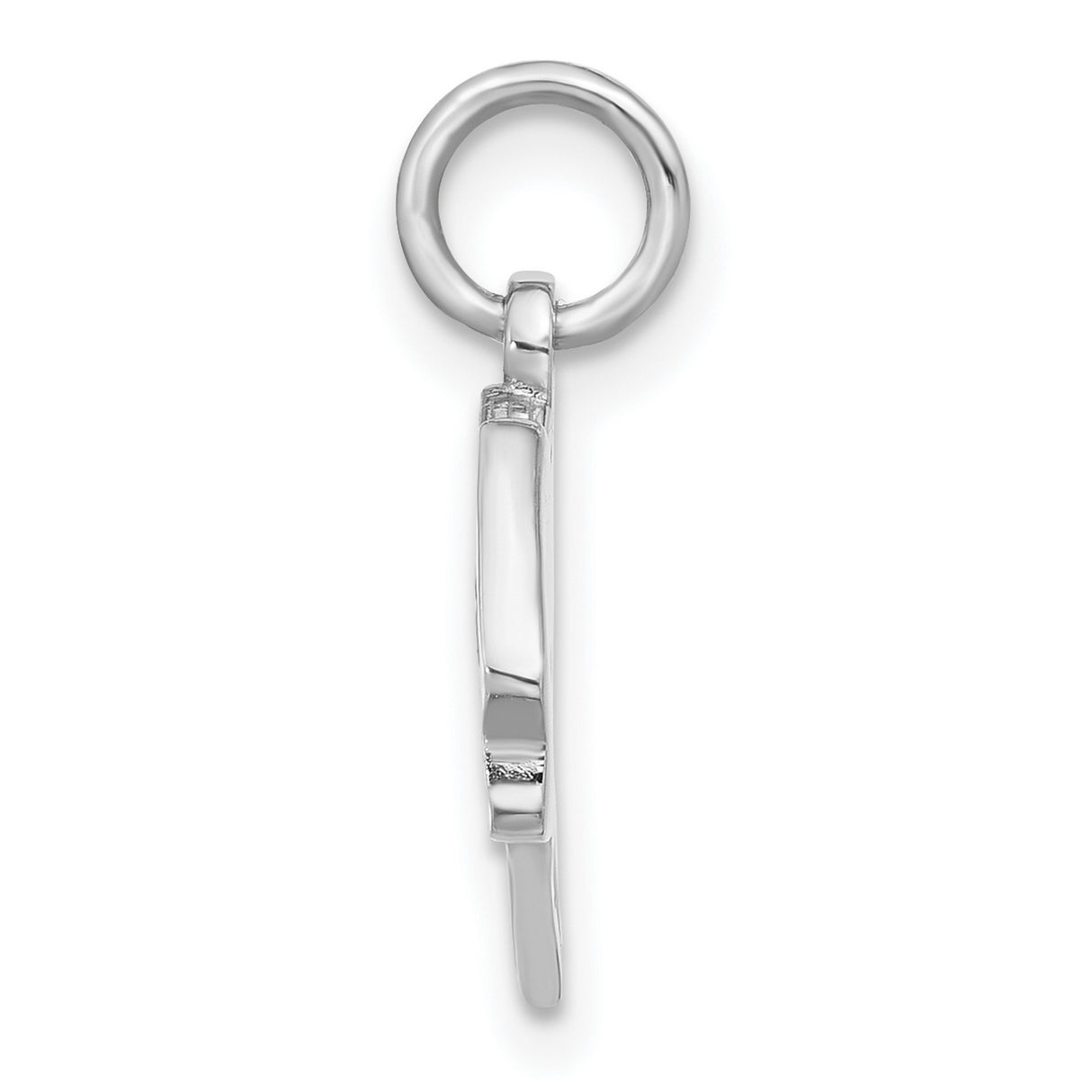 Sterling Silver Nurse Heart Pendant with Open Heart and Enamel Red Cross Cap