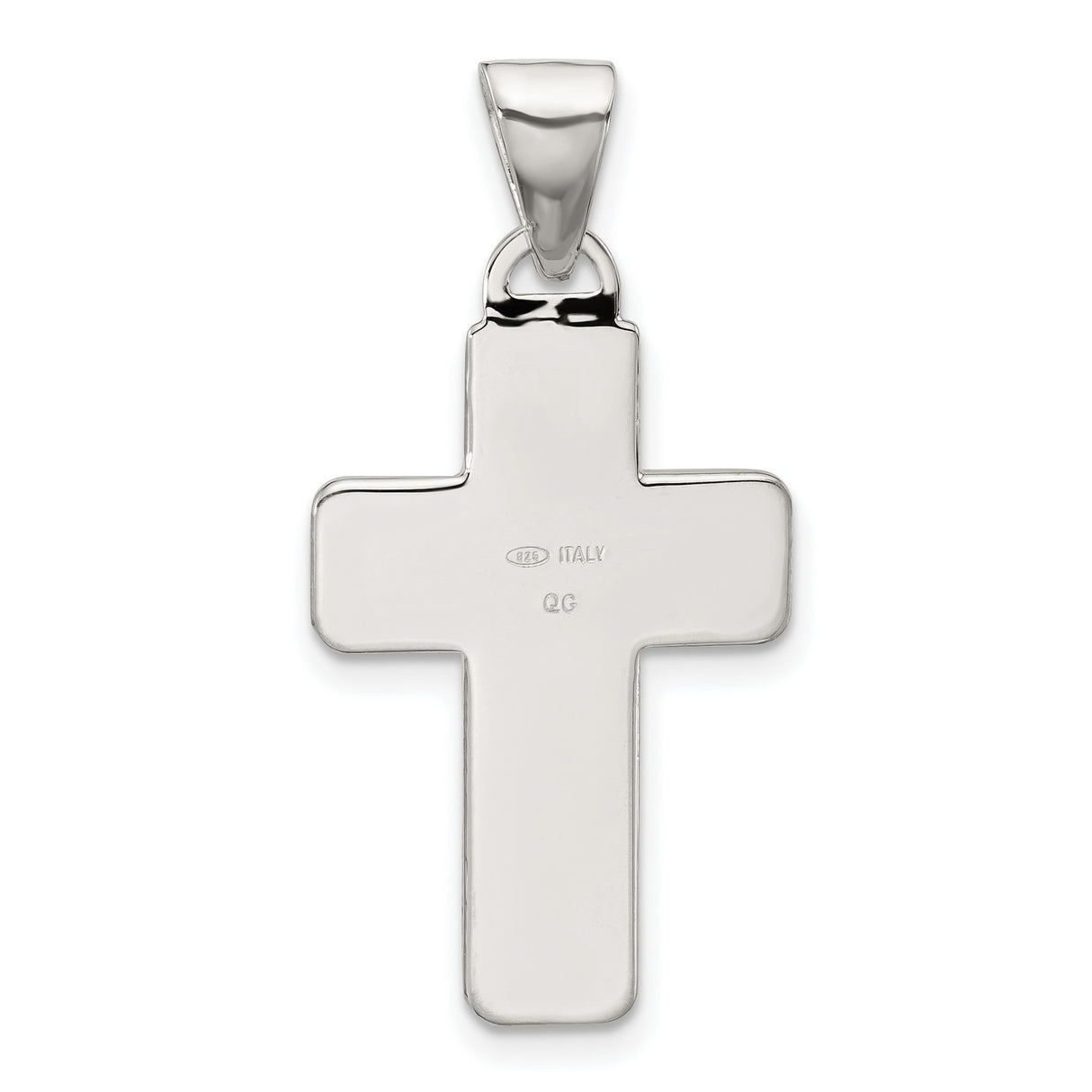 Sterling Silver Cross Pendant with Satin Matte and Polished Finish, Minimalist Faith Design