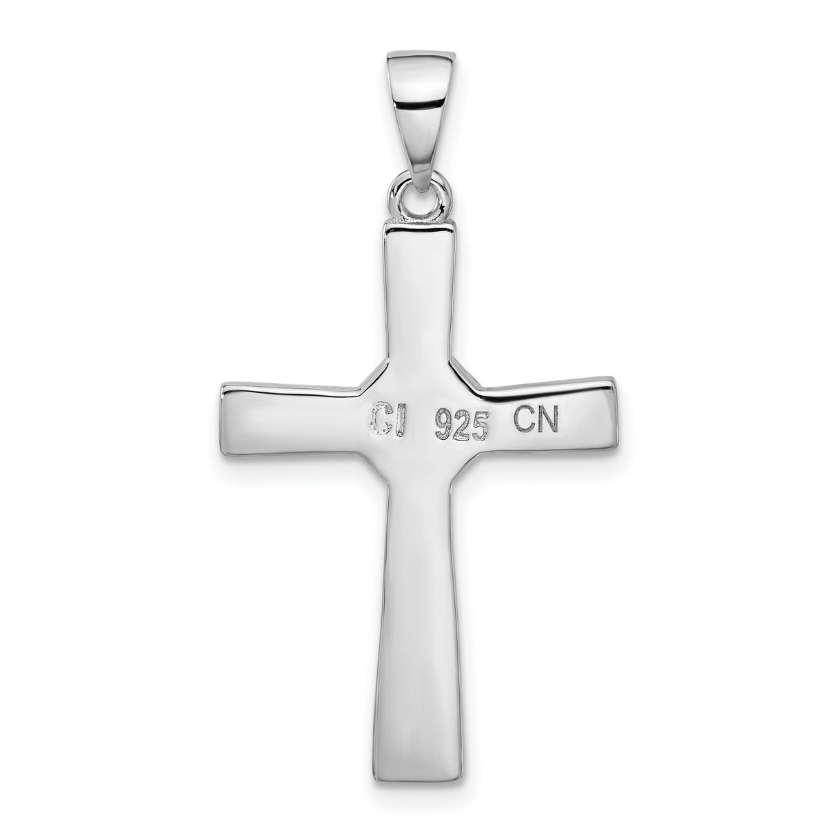 Sterling Silver Cross Pendant with Larimar Cabochon, Modern Spiritual Design for Men and Women