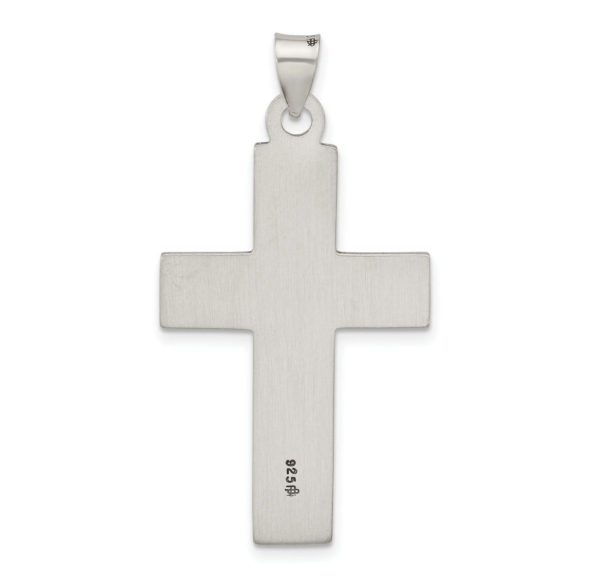 Sterling Silver Cross Pendant with Textured Rugged Design, Unisex Religious Jewelry
