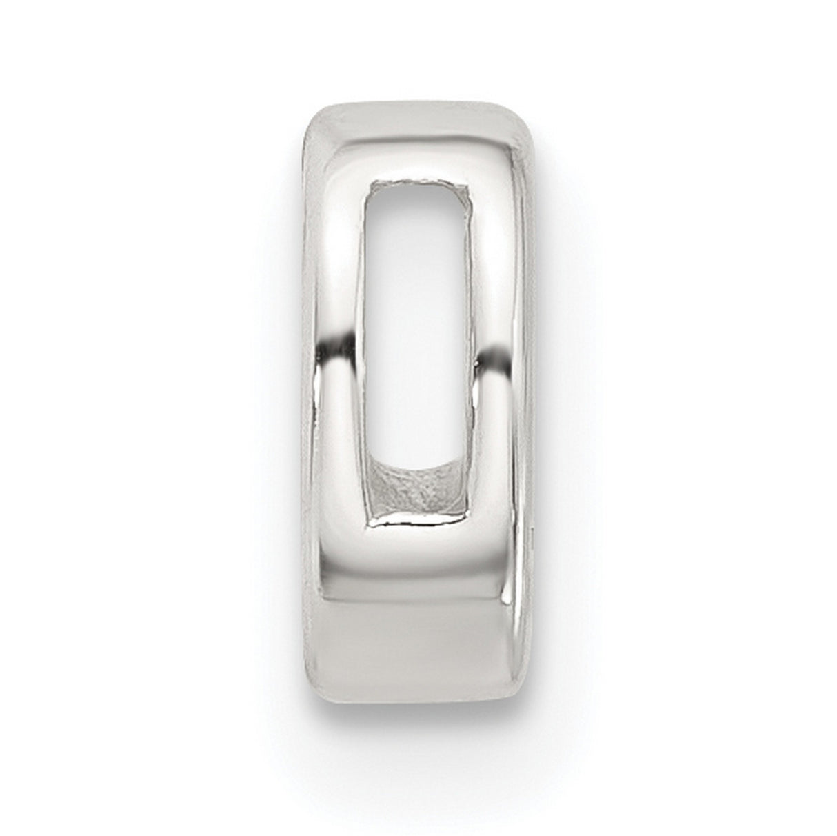 Sterling Silver Letter O Charm Pendant, Slide Style Alphabet Initial Jewelry for Necklace or Bracelet