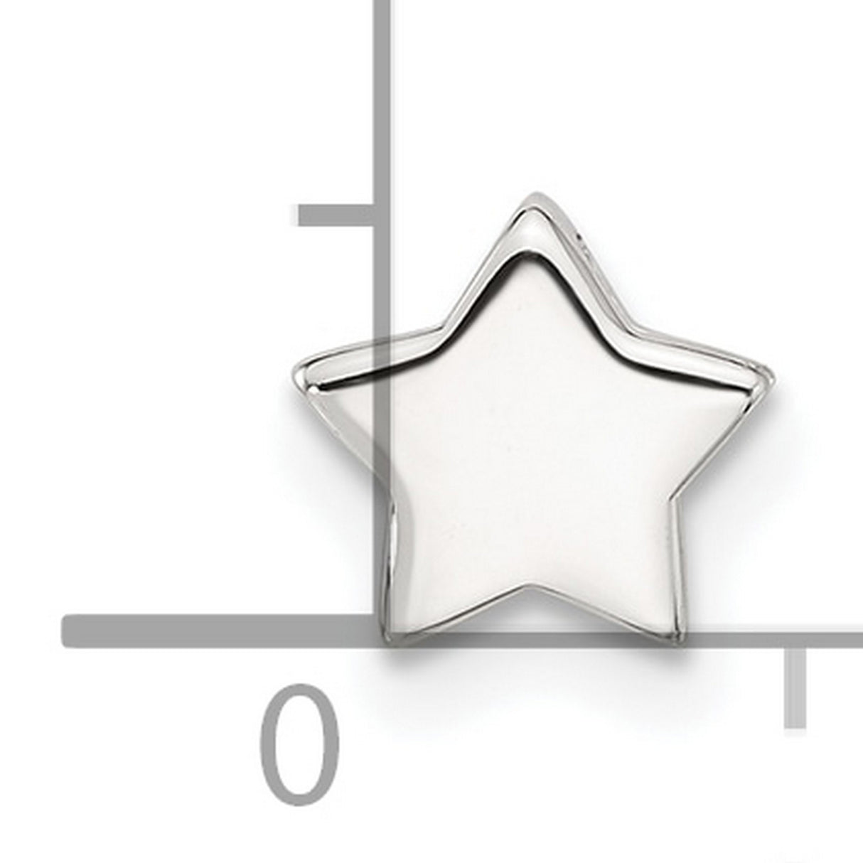 Sterling Silver Star Charm Pendant, Smooth Five-Point Design, Minimalist Celestial Jewelry