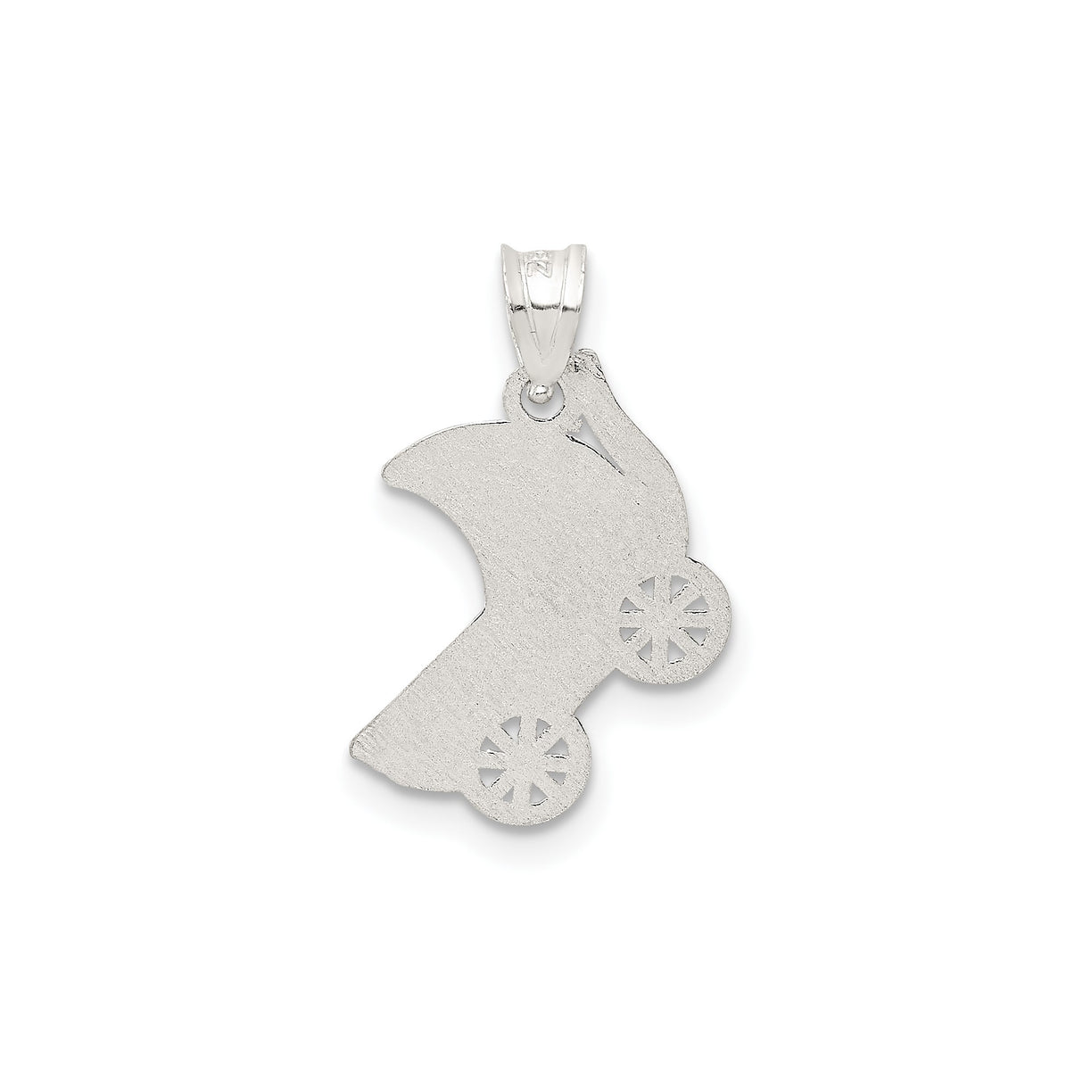 Sterling Silver Baby Stroller Pendant Charm, Motherhood and Family Love Theme