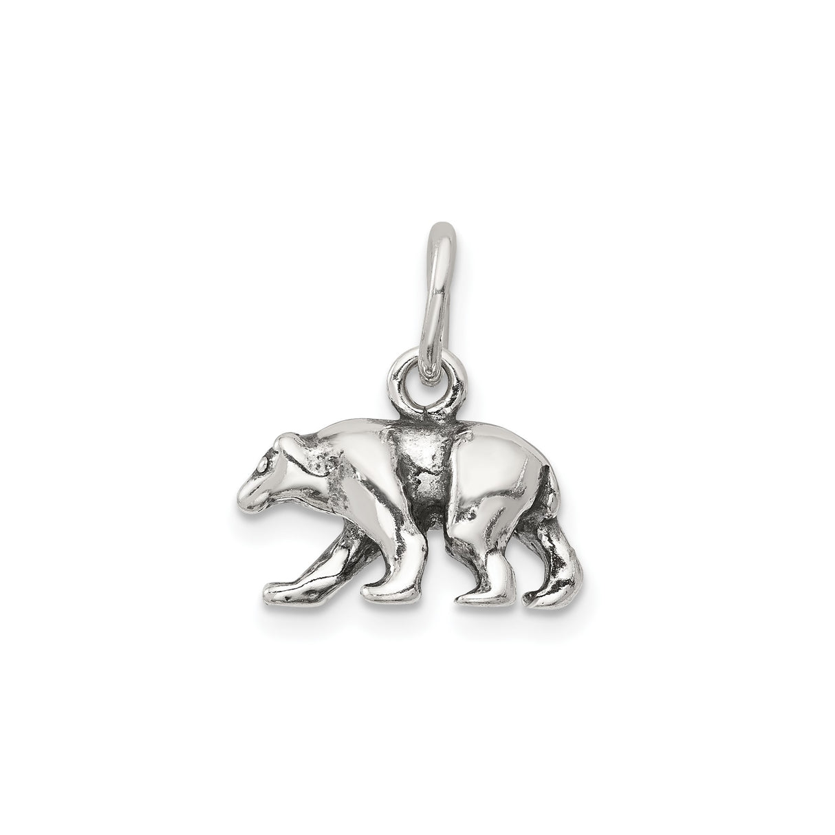 Bear Charm Pendant in Real 925 Sterling Silver