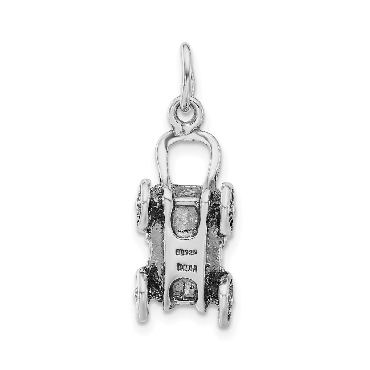 Sterling Silver Car Charm Pendant, Antique Vehicle Design, Retro Automotive Jewelry