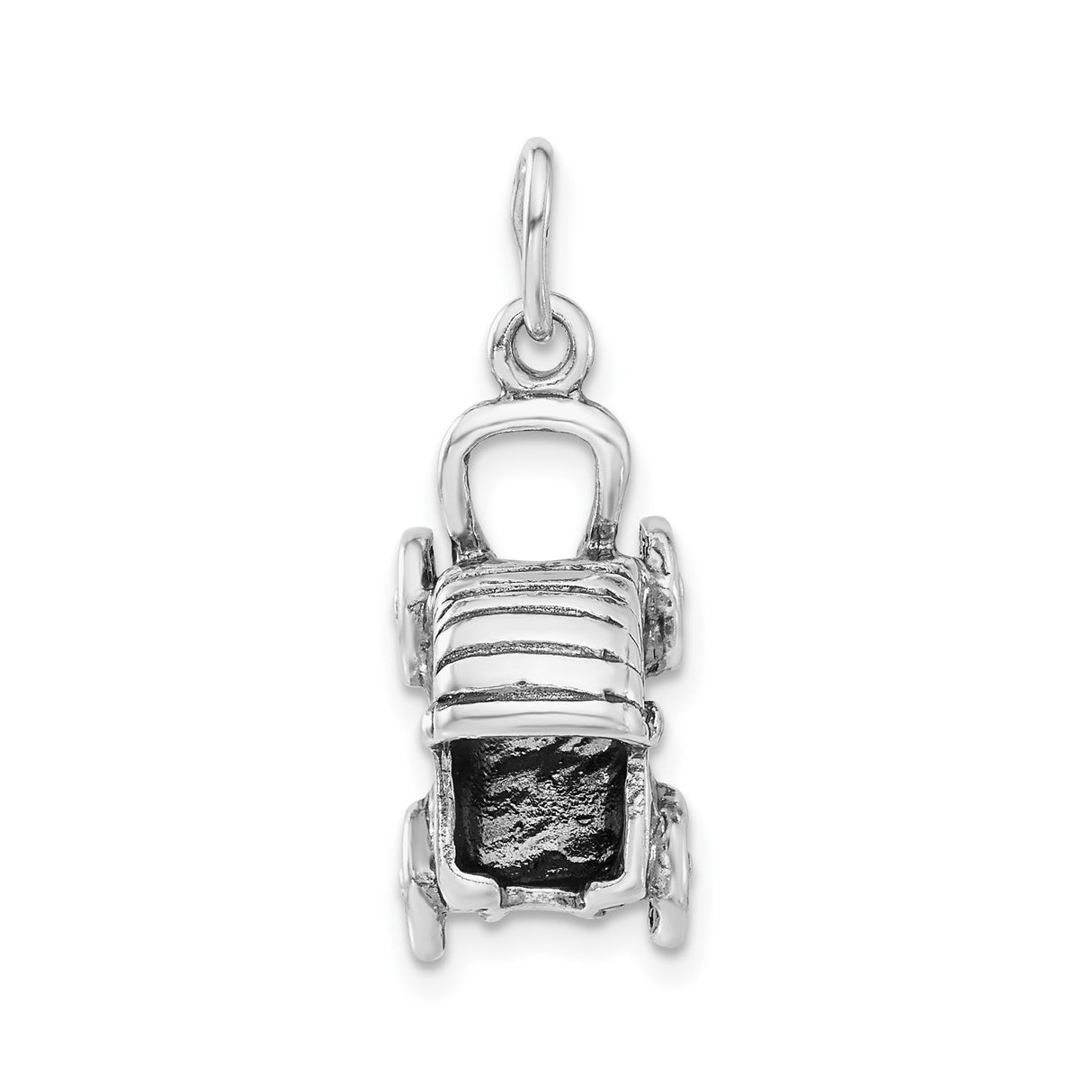 Sterling Silver Car Charm Pendant, Antique Vehicle Design, Retro Automotive Jewelry