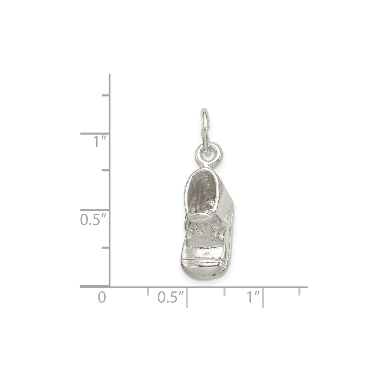 Sterling Silver Baby Shoe Pendant Charm, Realistic Sneaker Design, Newborn Keepsake Jewelry