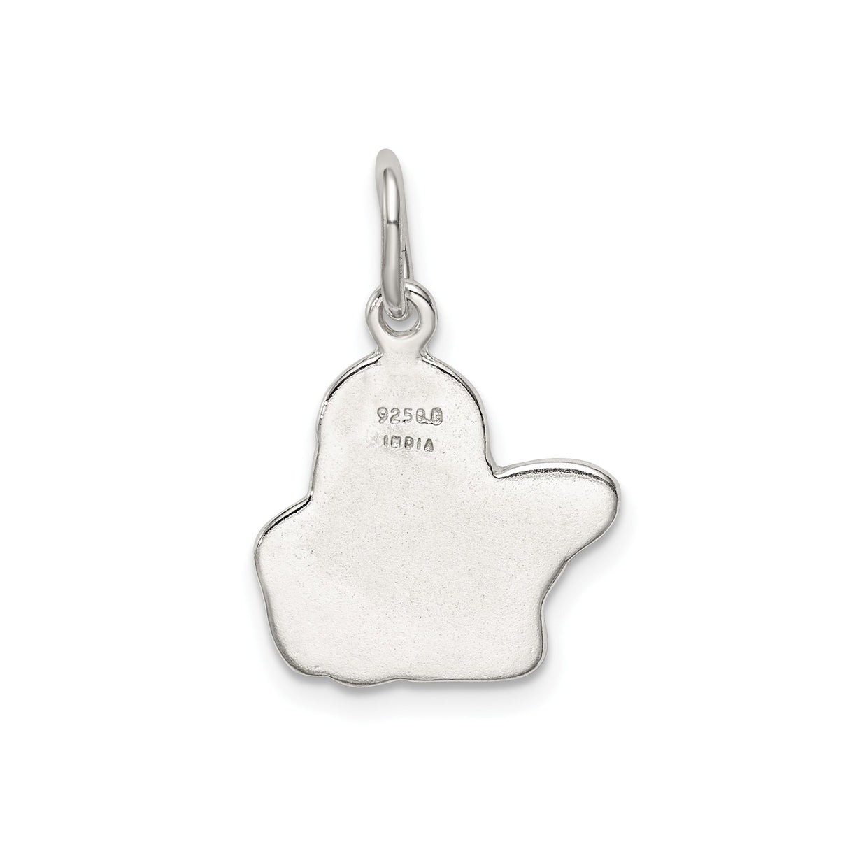 Sterling Silver Angel Pendant with Detailed Cherub Design, Christian Spiritual Charm