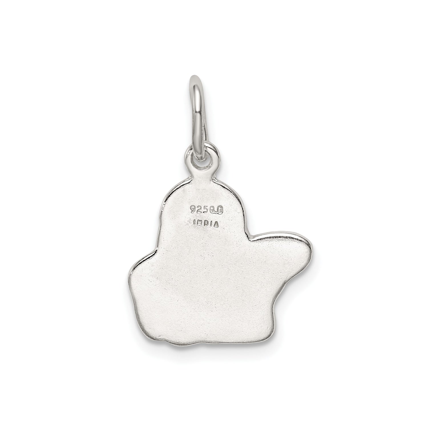 Sterling Silver Angel Pendant with Detailed Cherub Design, Christian Spiritual Charm