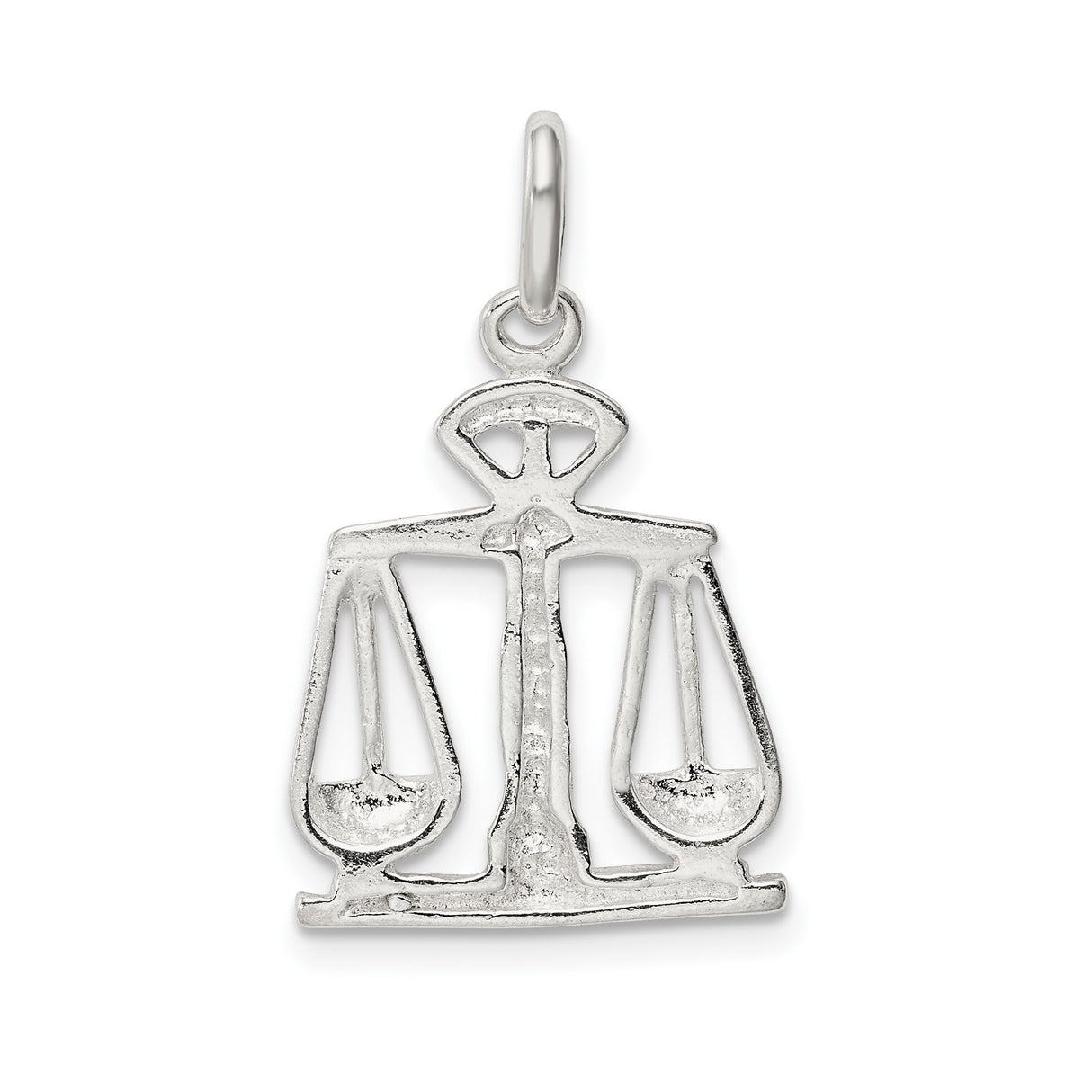 Sterling Silver Scales of Justice Pendant with Balance Charm Symbol of Law and Fairness