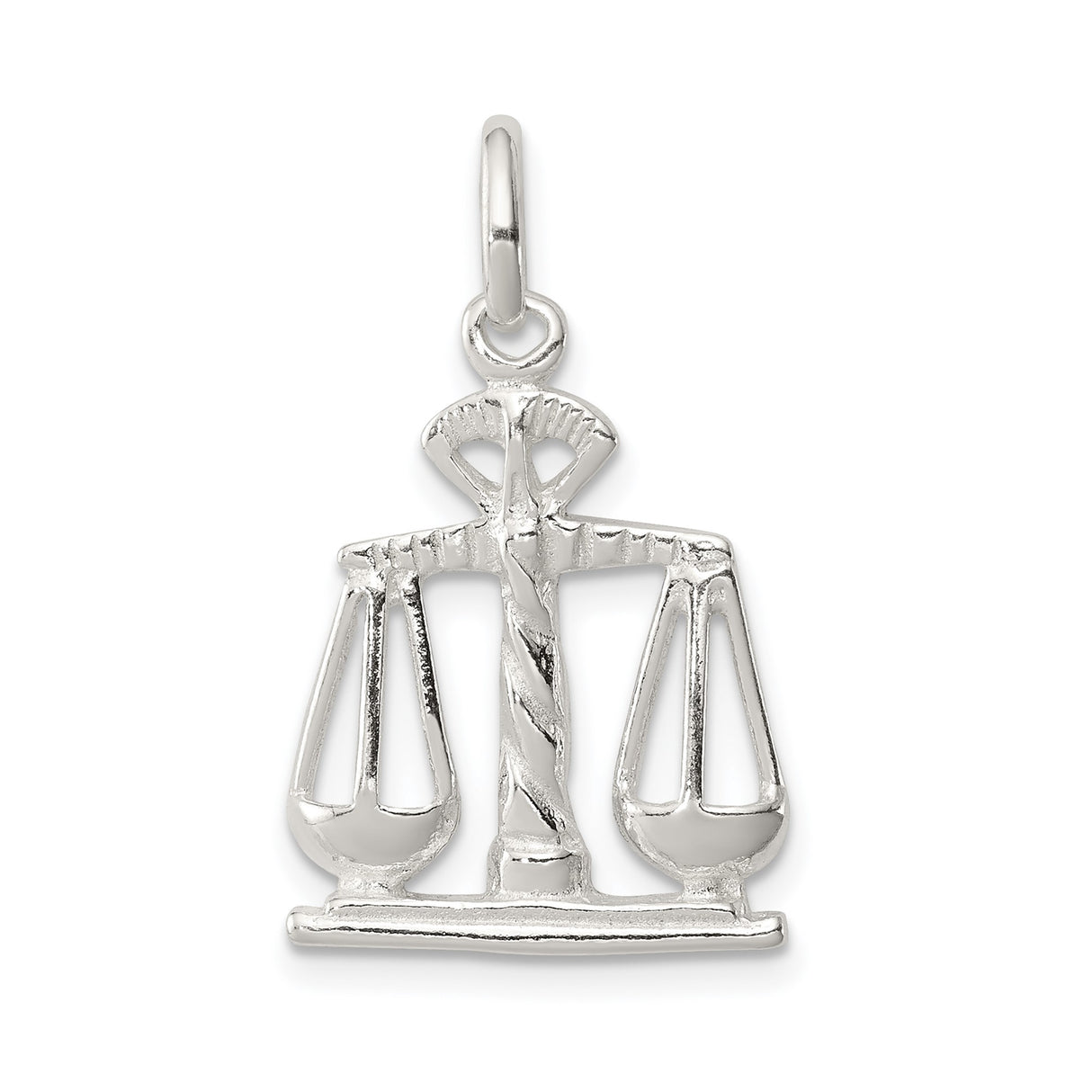Sterling Silver Scales of Justice Pendant with Balance Charm Symbol of Law and Fairness