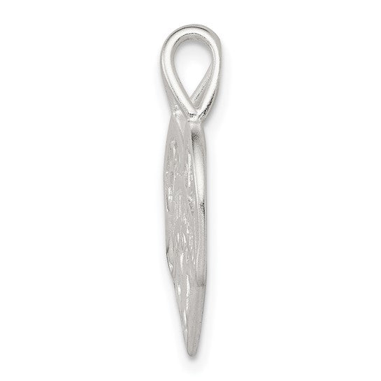 Sterling Silver Heart Split Pendant with Mother and Daughter Engraving, Two-Piece Keepsake Charm