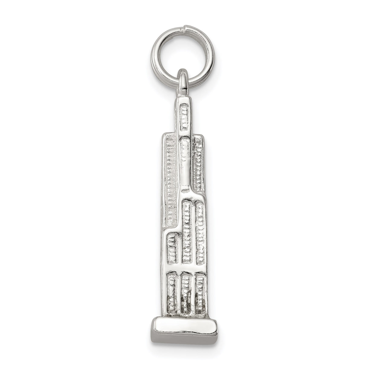 Sterling Silver Willis Tower Pendant, Chicago Skyscraper Charm, Urban Skyline Design