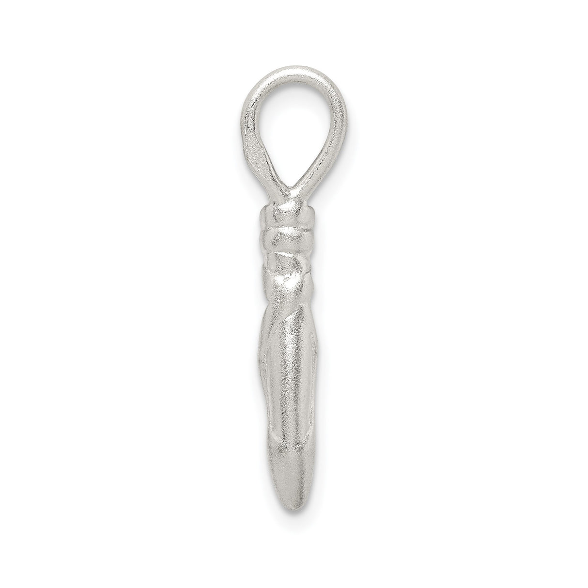 Sterling Silver Italian Horn Pendant, Cornicello Talisman for Protection and Good Luck