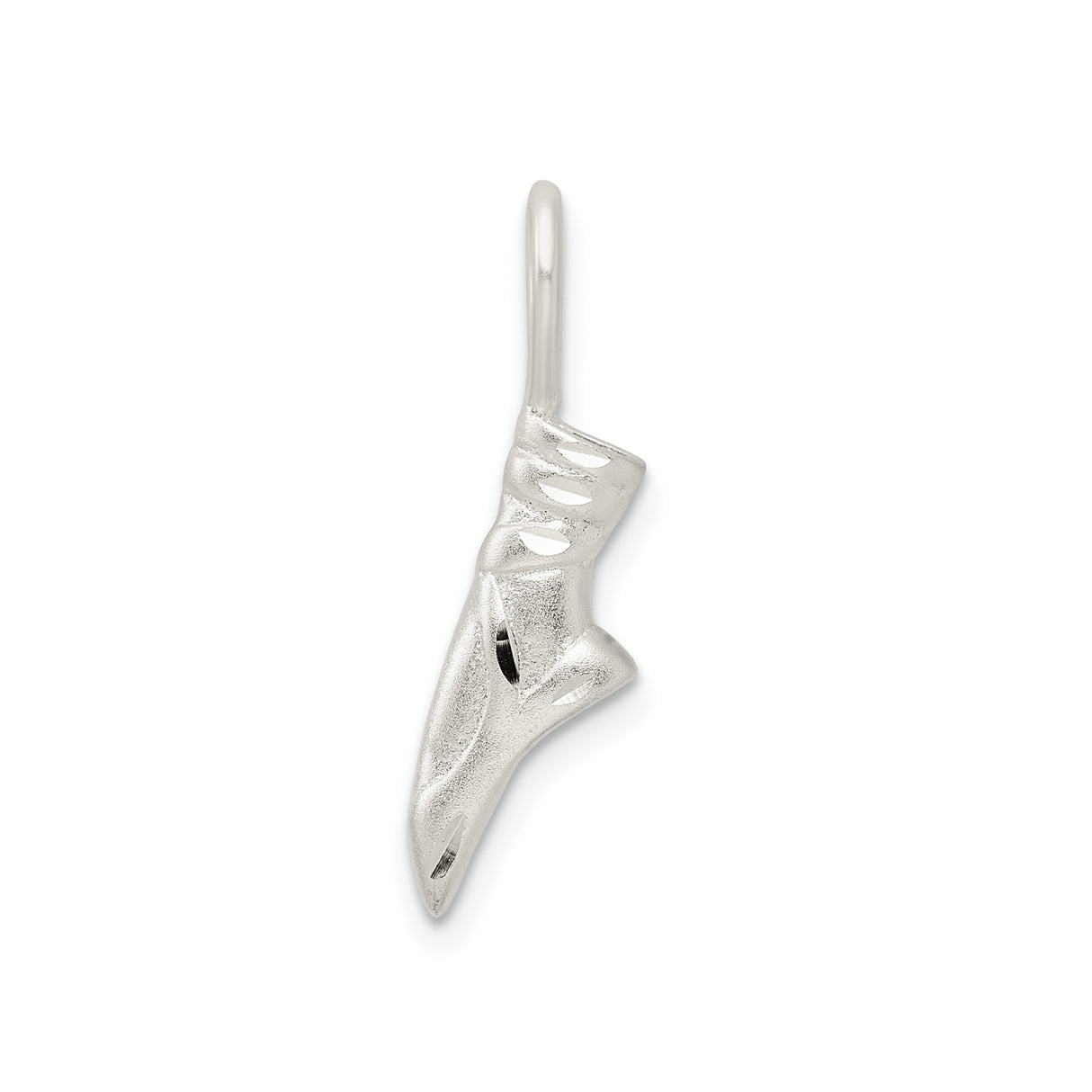 Sterling Silver Italian Horn Pendant, Cornicello Talisman for Protection and Good Luck