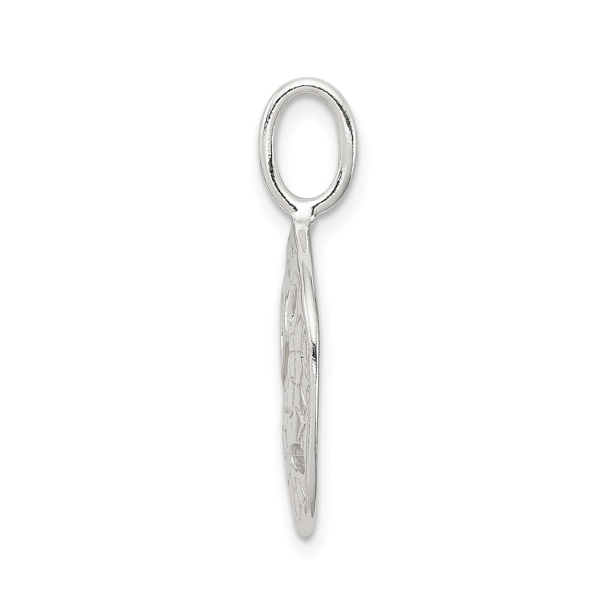 Sterling Silver Sand Dollar Pendant with Textured Cutout Design, Nautical Ocean Theme Jewelry