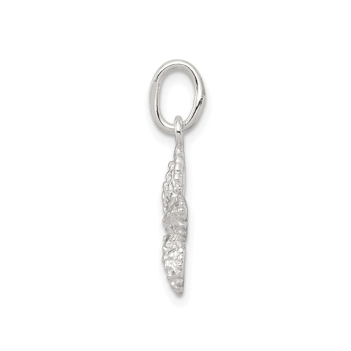 Sterling Silver Starfish Pendant with Textured Nautical Design for Women