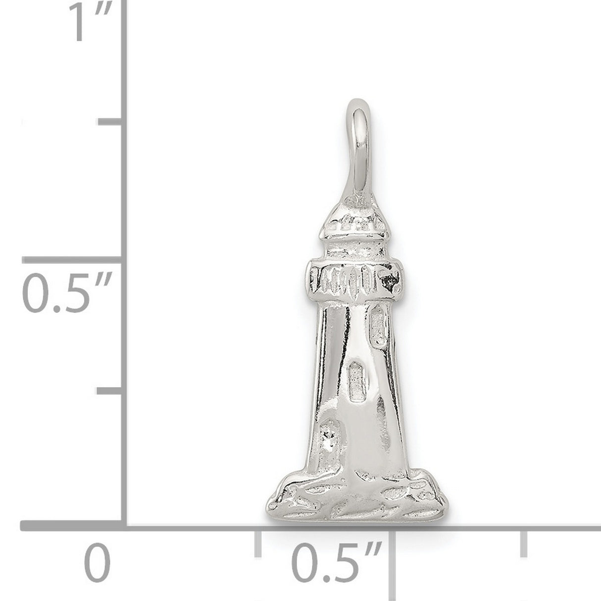 Lighthouse Charm Pendant in Real 925 Sterling Silver