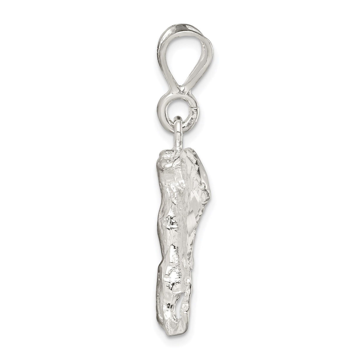 Sterling Silver Eagle Pendant with Spread Wings, Patriotic American Wildlife Charm for Men