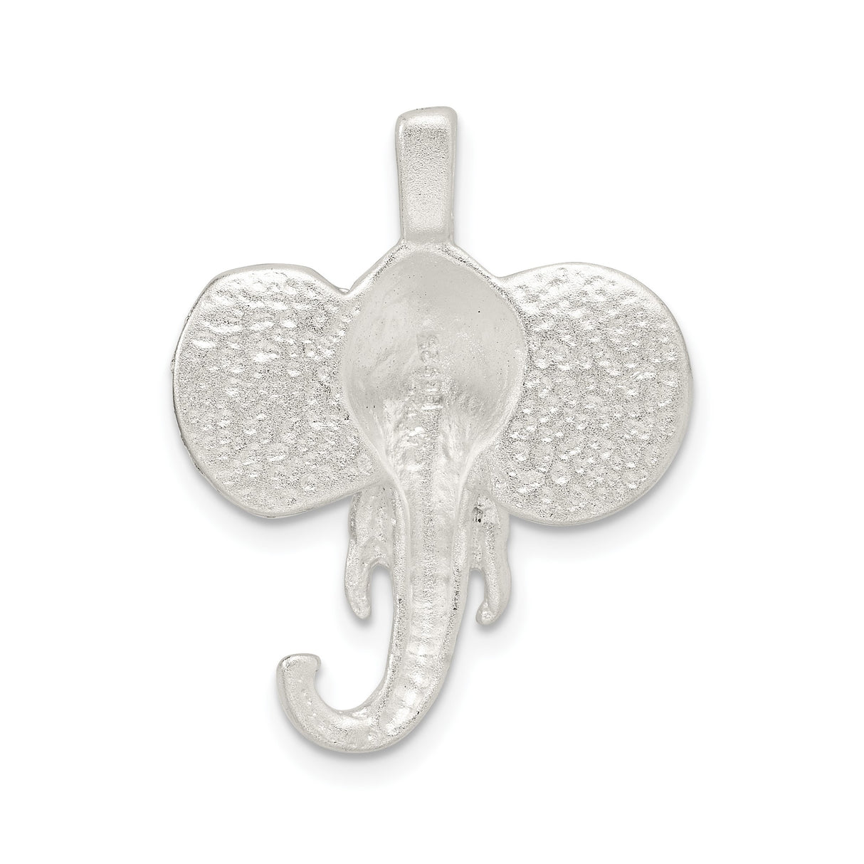 Sterling Silver Elephant Head Pendant, Tribal Safari Wildlife Style for Men or Women