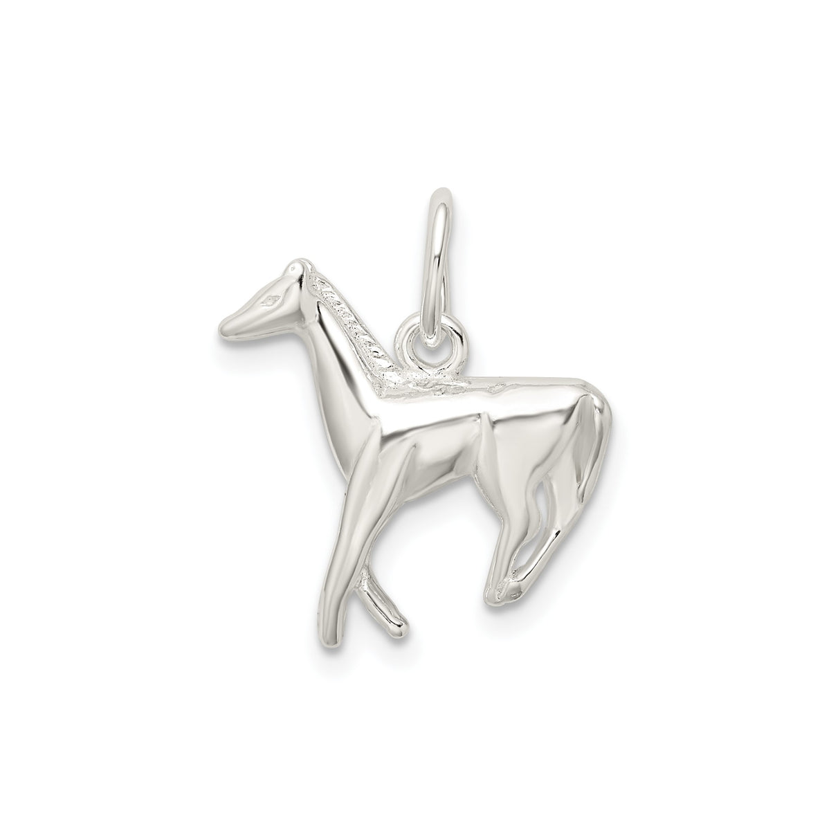 Sterling Silver Greyhound Dog Pendant, Sculpted Hound Charm, Pet Memorial Jewelry