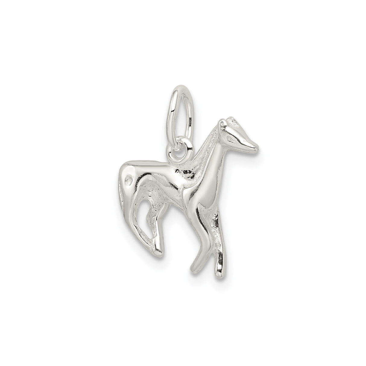 Sterling Silver Greyhound Dog Pendant, Sculpted Hound Charm, Pet Memorial Jewelry