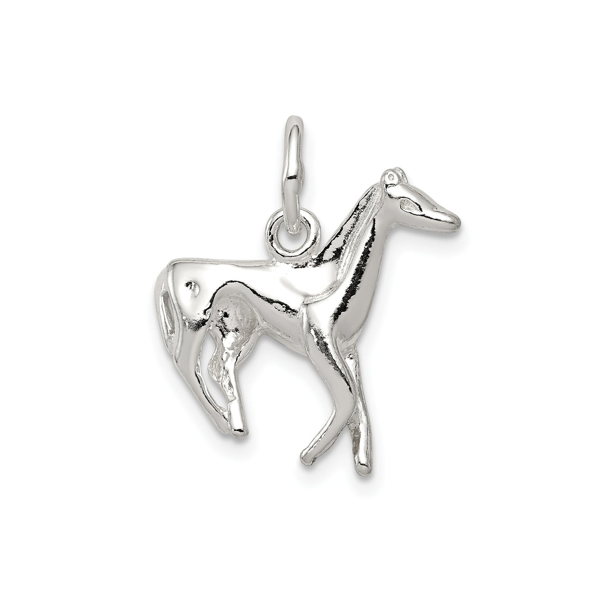 Sterling Silver Greyhound Dog Pendant, Sculpted Hound Charm, Pet Memorial Jewelry